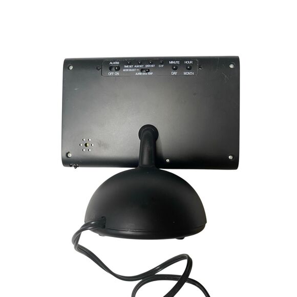 Mainstays Digital Alarm Clock Model E186 Red LED Display Temp Calendar Black - Picture 2 of 11